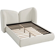 Bowery Hill Contemporary Cream Chenille Fabric Upholstered Full Bed