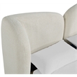 Bowery Hill Contemporary Cream Chenille Fabric Upholstered Full Bed