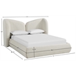 Bowery Hill Contemporary Cream Chenille Fabric Upholstered Full Bed