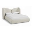 Bowery Hill Contemporary Cream Chenille Fabric Upholstered Full Bed
