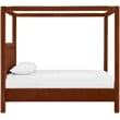 Bowery Hill Contemporary Cognac Velvet Upholstered Queen Bed