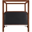 Bowery Hill Contemporary Cognac Velvet Upholstered Queen Bed
