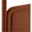 Bowery Hill Contemporary Cognac Velvet Upholstered Queen Bed