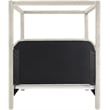 Bowery Hill Contemporary Cream Velvet Upholstered Full Canopy Bed