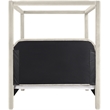 Bowery Hill Contemporary Cream Velvet Upholstered Queen Canopy Bed