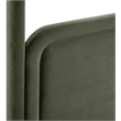 Bowery Hill Contemporary Green Velvet Upholstered King Canopy Bed