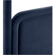 Bowery Hill Contemporary Navy Velvet Upholstered King Canopy Bed