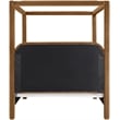 Bowery Hill Contemporary Saddle Velvet Upholstered Full Canopy Bed