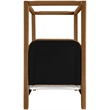 Bowery Hill Contemporary Saddle Velvet Upholstered Twin Canopy Bed
