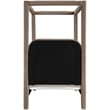 Bowery Hill Contemporary Taupe Velvet Upholstered Twin Canopy Bed