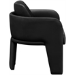 Bowery Hill Contemporary Black Vegan Leather Upholstered Dining Chair