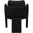Bowery Hill Contemporary Black Vegan Leather Upholstered Dining Chair
