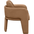 Bowery Hill Contemporary Cognac Vegan Leather Upholstered Dining Chair