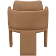 Bowery Hill Contemporary Cognac Vegan Leather Upholstered Dining Chair