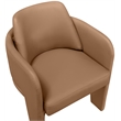 Bowery Hill Contemporary Cognac Vegan Leather Upholstered Dining Chair