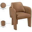 Bowery Hill Contemporary Cognac Vegan Leather Upholstered Dining Chair
