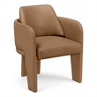 Bowery Hill Contemporary Cognac Vegan Leather Upholstered Dining Chair