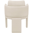 Bowery Hill Contemporary Cream Vegan Leather Upholstered Dining Chair