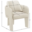 Bowery Hill Contemporary Cream Vegan Leather Upholstered Dining Chair