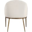 Bowery Hill Contemporary Beige Linen Textured Performance Fabric Dining AC