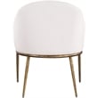 Bowery Hill Contemporary Cream Linen Textured Performance Fabric Dining AC