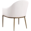 Bowery Hill Contemporary Cream Linen Textured Performance Fabric Dining AC