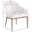 Bowery Hill Contemporary Cream Linen Textured Performance Fabric Dining AC