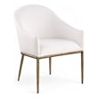 Bowery Hill Contemporary Cream Linen Textured Performance Fabric Dining AC