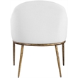 Bowery Hill Contemporary White Linen Textured Performance Fabric Dining AC
