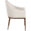 Bowery Hill Contemporary Beige Linen Textured Performance Fabric Dining AC