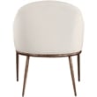 Bowery Hill Contemporary Beige Linen Textured Performance Fabric Dining AC