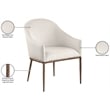 Bowery Hill Contemporary Beige Linen Textured Performance Fabric Dining AC