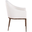 Bowery Hill Contemporary Cream Linen Textured Performance Fabric Dining AC