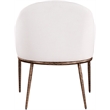 Bowery Hill Contemporary Cream Linen Textured Performance Fabric Dining AC