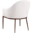 Bowery Hill Contemporary Cream Linen Textured Performance Fabric Dining AC