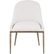 Bowery Hill Contemporary Cream Linen Textured Performance Fabric Dining SC