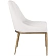 Bowery Hill Contemporary Cream Linen Textured Performance Fabric Dining SC
