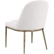 Bowery Hill Contemporary Cream Linen Textured Performance Fabric Dining SC