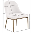 Bowery Hill Contemporary Cream Linen Textured Performance Fabric Dining SC