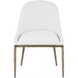 Bowery Hill Contemporary White Linen Textured Performance Fabric Dining SC