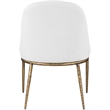 Bowery Hill Contemporary White Linen Textured Performance Fabric Dining SC