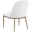 Bowery Hill Contemporary White Linen Textured Performance Fabric Dining SC