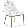 Bowery Hill Contemporary White Linen Textured Performance Fabric Dining SC