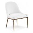 Bowery Hill Contemporary White Linen Textured Performance Fabric Dining SC