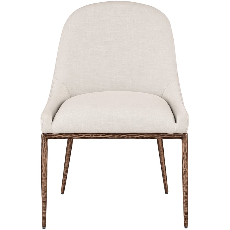 Bowery Hill Contemporary Beige Linen Textured Performance Fabric Dining SC