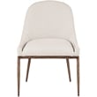 Bowery Hill Contemporary Beige Linen Textured Performance Fabric Dining SC