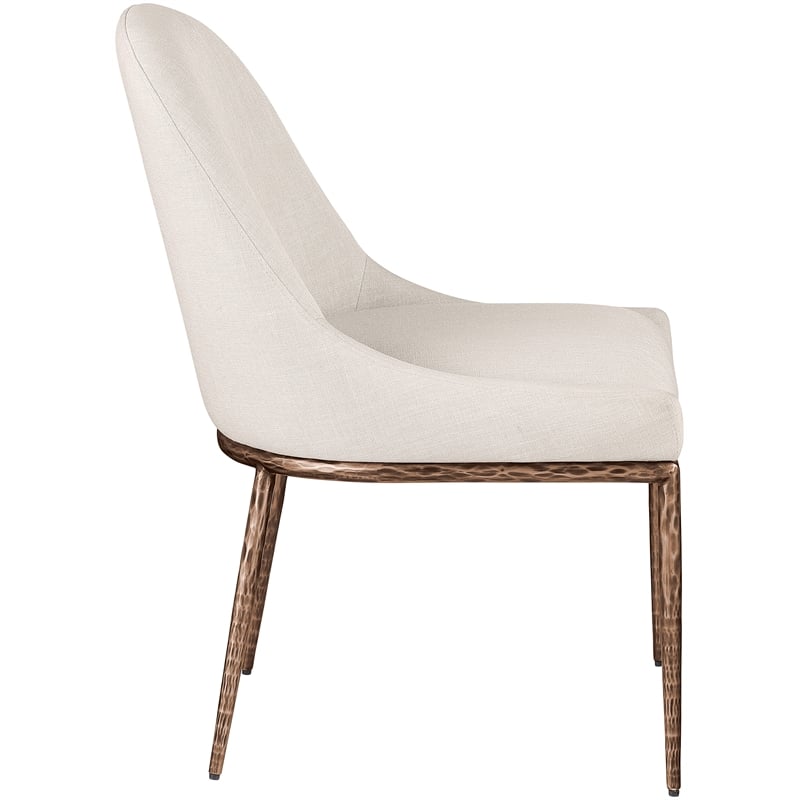 Bowery Hill Contemporary Beige Linen Textured Performance Fabric Dining SC