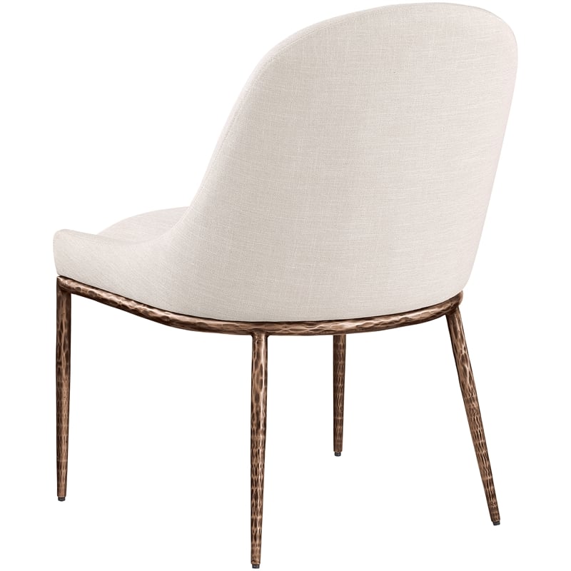 Bowery Hill Contemporary Beige Linen Textured Performance Fabric Dining SC
