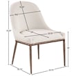 Bowery Hill Contemporary Beige Linen Textured Performance Fabric Dining SC