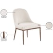 Bowery Hill Contemporary Beige Linen Textured Performance Fabric Dining SC